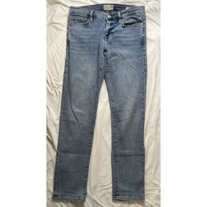 Frame Jeans Womens 26 Le Garcon Light Medium Wash Denim